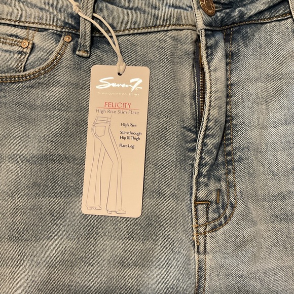 Women's Light Blue Distressed Jeans - Picture 9 of 16